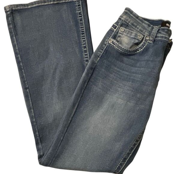 SKY Ladie’s Classic Bling Pockets Bootcut Jeans - Picture 5 of 13
